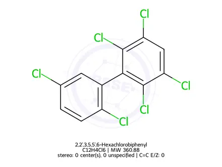 Chemical structure of 2,2',3,5,5',6-Hexachlorobiphenyl