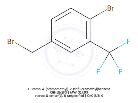 Chemical structure of 1-Bromo-4-(bromomethyl)-2-(trifluoromethyl)benzene