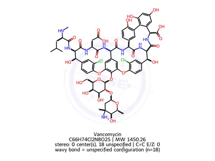 Chemical structure of Vancomycin