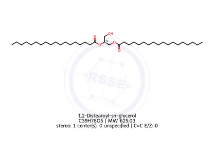 Chemical structure of 1,2-Distearoyl-sn-glycerol