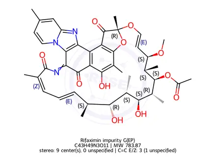 Chemical structure of Rifaximin impurity G(EP)