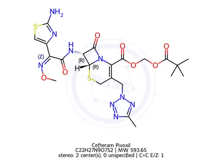 Chemical structure of Cefteram Pivoxil