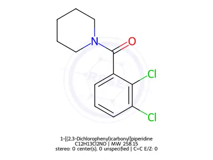 Chemical structure of 1-[(2,3-Dichlorophenyl)carbonyl]piperidine