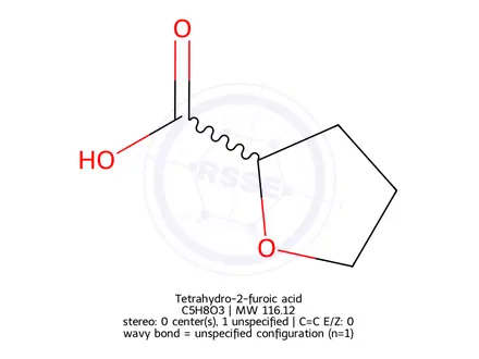 Chemical structure of Tetrahydro-2-furoic acid