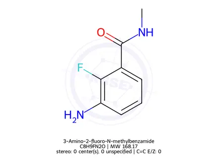 Chemical structure of 3-Amino-2-fluoro-N-methylbenzamide