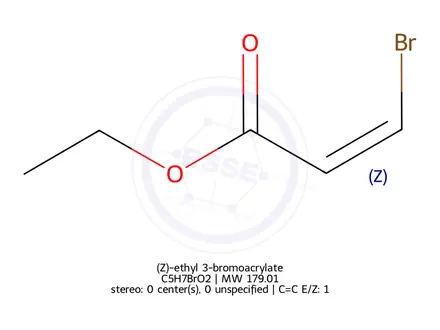 Chemical structure of (Z)-ethyl 3-bromoacrylate