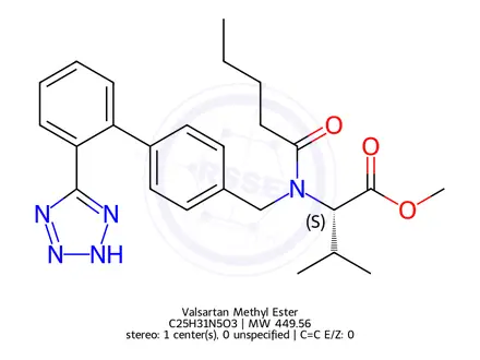 Chemical structure of Valsartan Methyl Ester