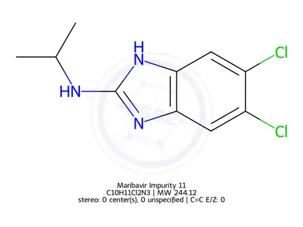 Chemical structure of Maribavir Impurity 11