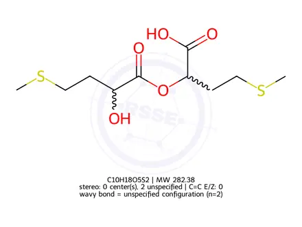 Chemical structure of 2-Hydroxy-4-(methylthio)butyric acid Dimer