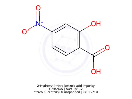 Chemical structure of 2-Hydroxy-4-nitro benzoic acid impurity
