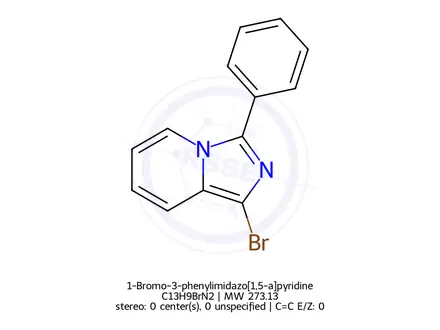 Chemical structure of 1-Bromo-3-phenylimidazo[1,5-a]pyridine