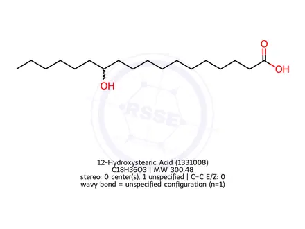 Chemical structure of 12-Hydroxystearic Acid (1331008)