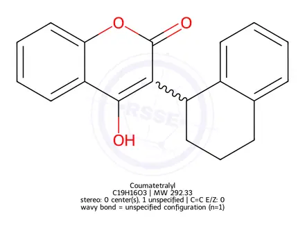 Chemical structure of Coumatetralyl