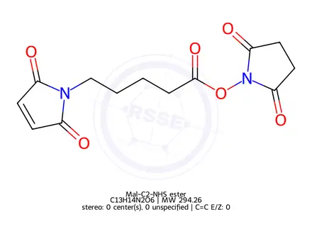 Chemical structure of Mal-C2-NHS ester