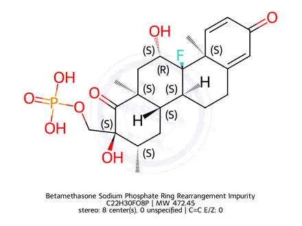 Chemical structure of Betamethasone Sodium Phosphate Ring Rearrangement Impurity