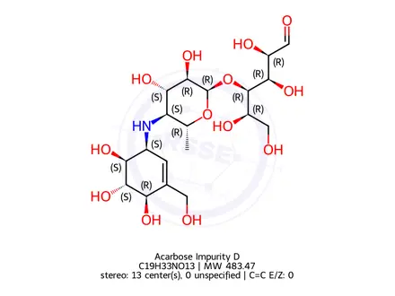 Chemical structure of Acarbose Impurity D