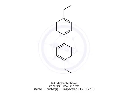 Chemical structure of 4,4`-diethylbiphenyl