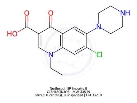 Chemical structure of Norfloxacin EP Impurity E