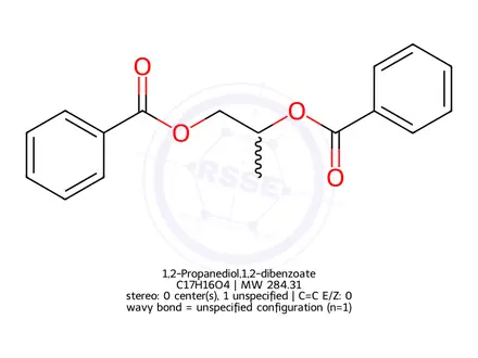 Chemical structure of 1,2-Propanediol,1,2-dibenzoate