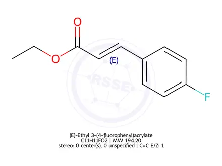 Chemical structure of (E)-Ethyl 3-(4-fluorophenyl)acrylate