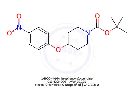 Chemical structure of 1-BOC-4-(4-nitrophenoxy)piperidine