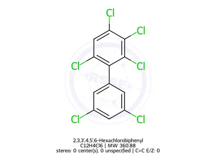 Chemical structure of 2,3,3',4,5',6-Hexachlorobiphenyl