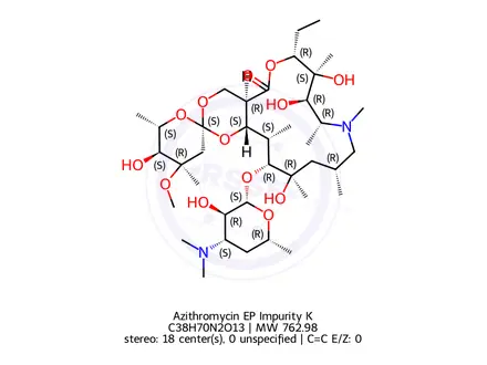 Chemical structure of Azithromycin EP Impurity K