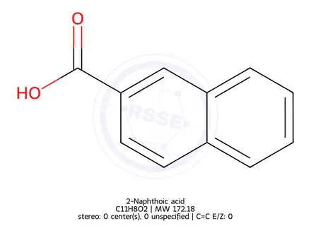 Chemical structure of 2-Napthoic acid