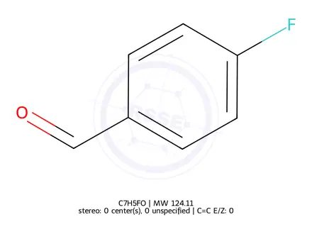 Chemical structure of 4-fluorobenzaldehyde