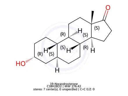 Chemical structure of 19-Nor Androsteron