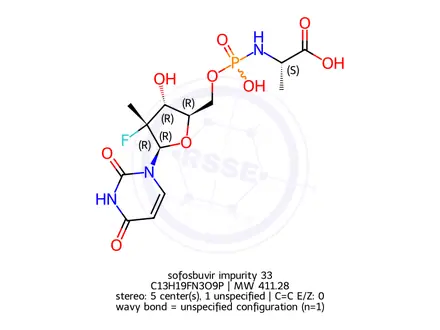 Chemical structure of sofosbuvir impurity 33