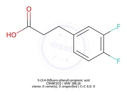 Chemical structure of 3-(3,4-Difluoro-phenyl)-propionic acid