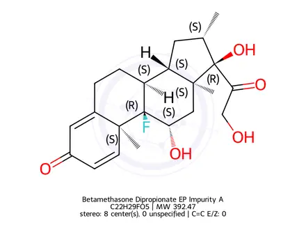 Chemical structure of Betamethasone