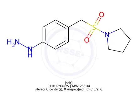 Chemical structure of Almotriptan Hydrazine Precursor HCl