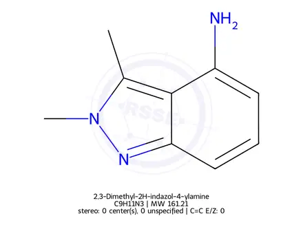 Chemical structure of 2,3-Dimethyl-2H-indazol-4-ylamine