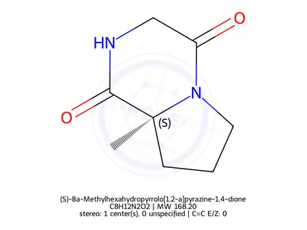 Chemical structure of (S)-8a-Methylhexahydropyrrolo[1,2-a]pyrazine-1,4-dione