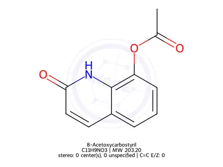 Chemical structure of 8-Acetoxycarbostyril