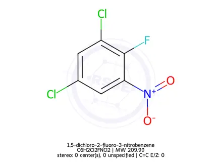 Chemical structure of 1,5-dichloro-2-fluoro-3-nitrobenzene