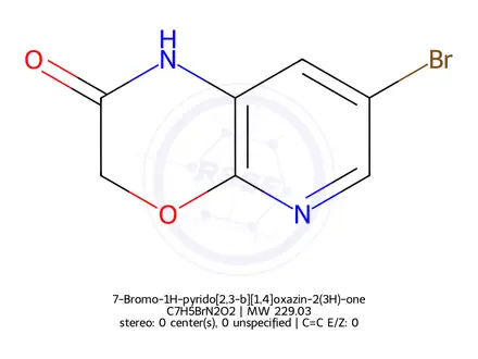 Chemical structure of 7-Bromo-1H-pyrido[2,3-b][1,4]oxazin-2(3H)-one