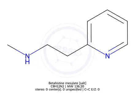 Chemical structure of Betahistine mesylate