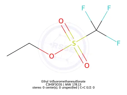 Chemical structure of Ethyl trifluoromethanesulfonate