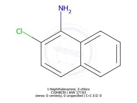 Chemical structure of 1-Naphthalenamine, 2-chloro-