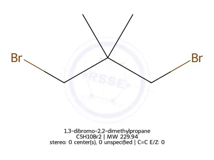 Chemical structure of 1,3-dibromo-2,2-dimethylpropane