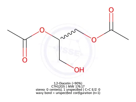 Chemical structure of 1,2-Diacetin (~90%)