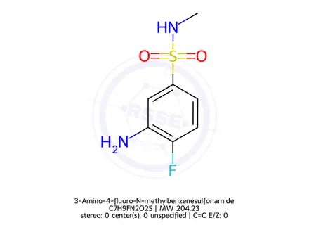 Chemical structure of 3-Amino-4-fluoro-N-methylbenzenesulfonamide