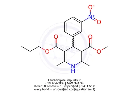 Chemical structure of Lercanidipine Impurity 7
