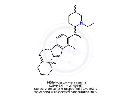 Chemical structure of N-Ethyl-desoxy-veratramine