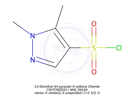 Chemical structure of 1,5-Dimethyl-1H-pyrazole-4-sulfonyl Chloride