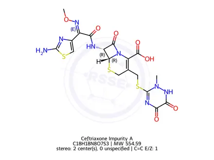 Chemical structure of Ceftriaxone Impurity A