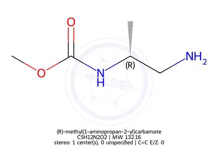 Chemical structure of (R)-methyl(1-aminopropan-2-yl)carbamate
